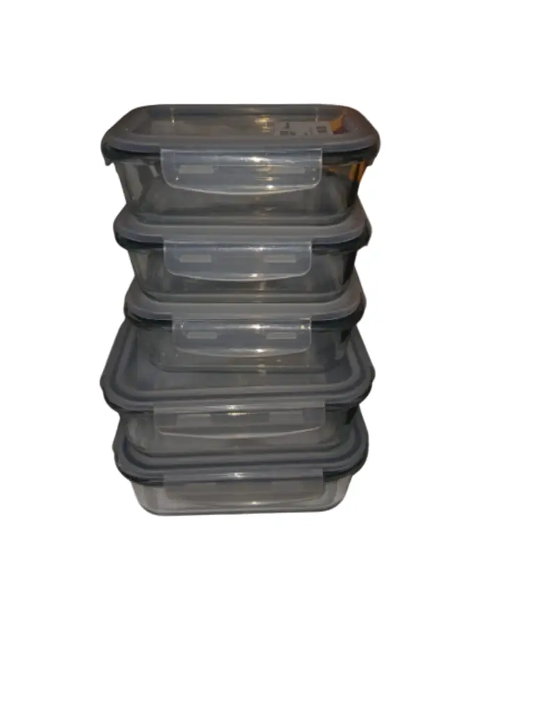 5-Piece Glass Food Storage Container Set - View 2