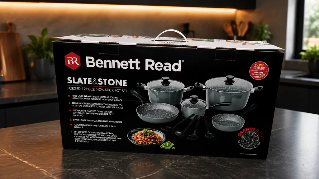 Bennett Read Slate & Stone 12-Piece Non-Stick Pot Set - View 2