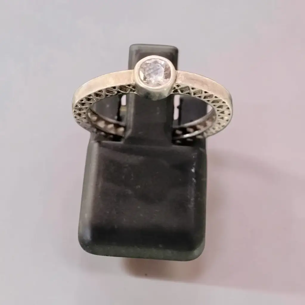 925 Sterling Silver Ring With Pattern - View 2