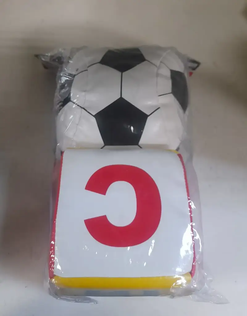 4 Inch Cube & Football In Pvc Bag - View 2
