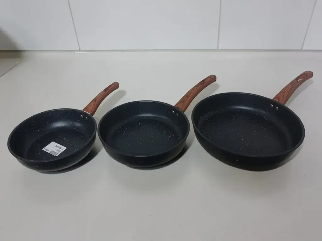 Condere 3-Piece Frying Pan Set Black