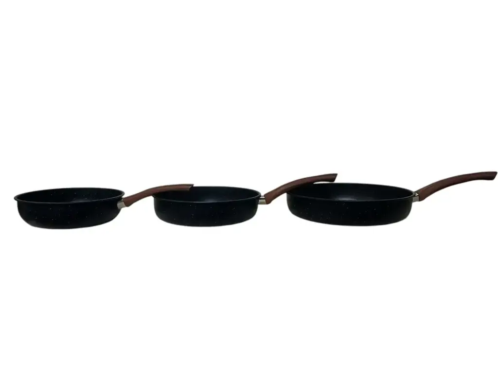 Condere 3-Piece Frying Pan Set Black - View 2