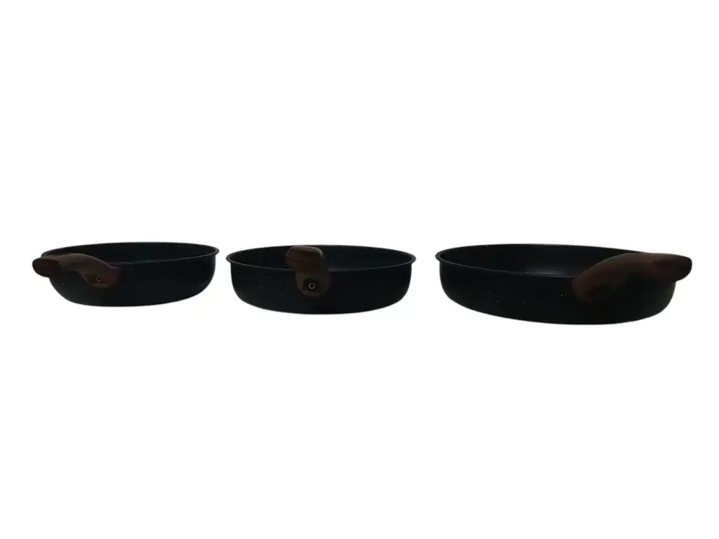 Condere 3-Piece Frying Pan Set Black - View 3