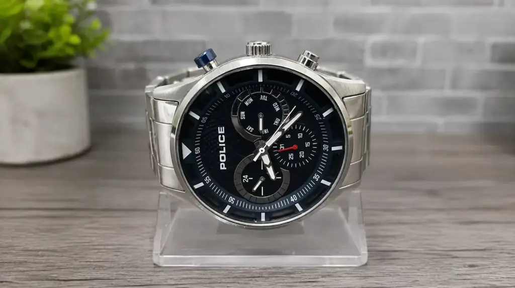 Police Men's Stainless Steel Multi-Function Watch – Used