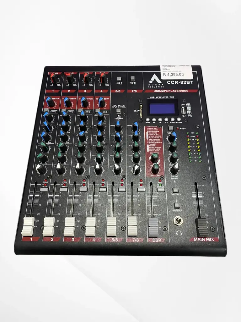 Agera Acoustics Ccr-82Bt 8-Channel Analog Mixing Console.