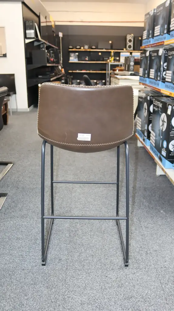 No Name Faux Leather Bar Chair - View 2