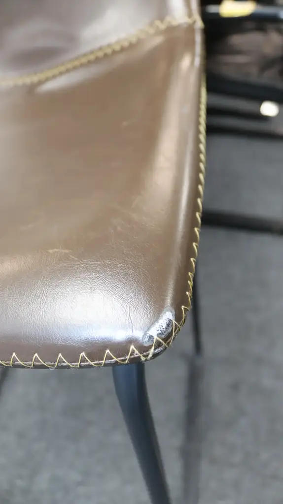 No Name Faux Leather Bar Chair - View 4