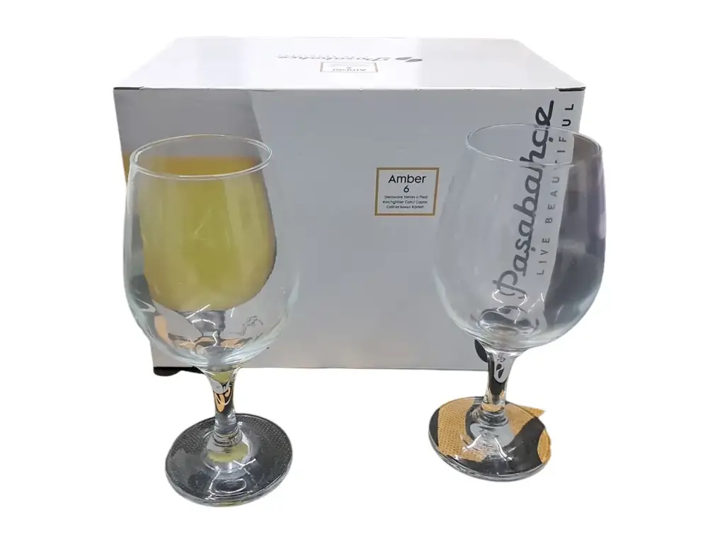 Pasabahce Glassware - Amber Series Stemmed Glasses ( Pack Of 6)