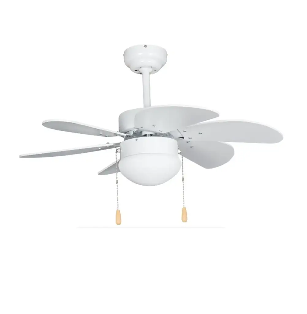 White 6 Blade Modern Ceiling