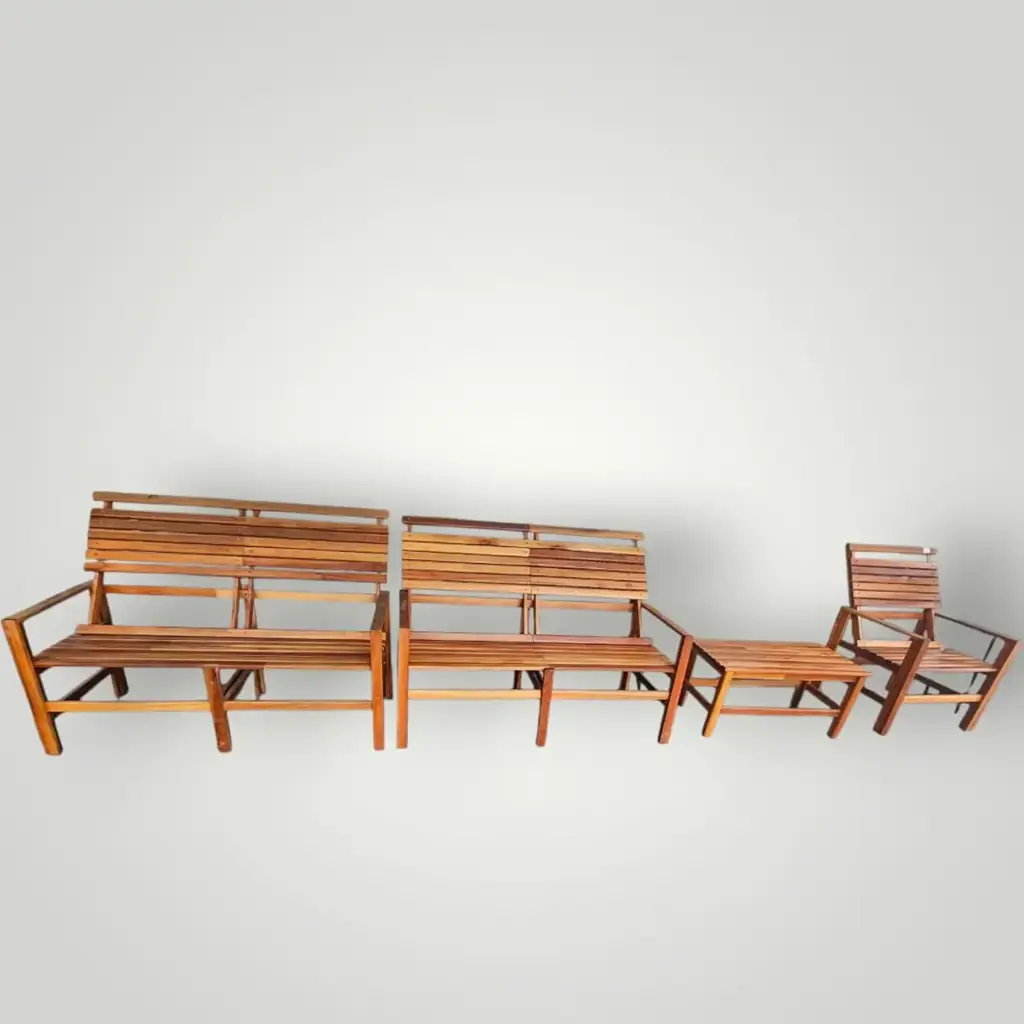 Outdoor Wooden Garden Bench Set