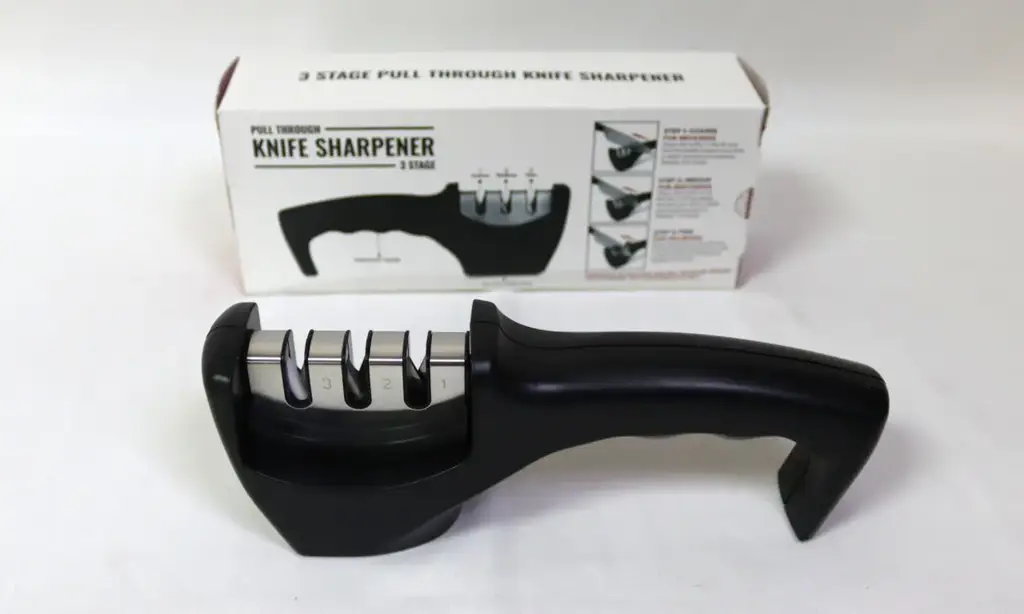 Humble + Mash 3-Stage Pull-Through Manual Knife Sharpener - Black