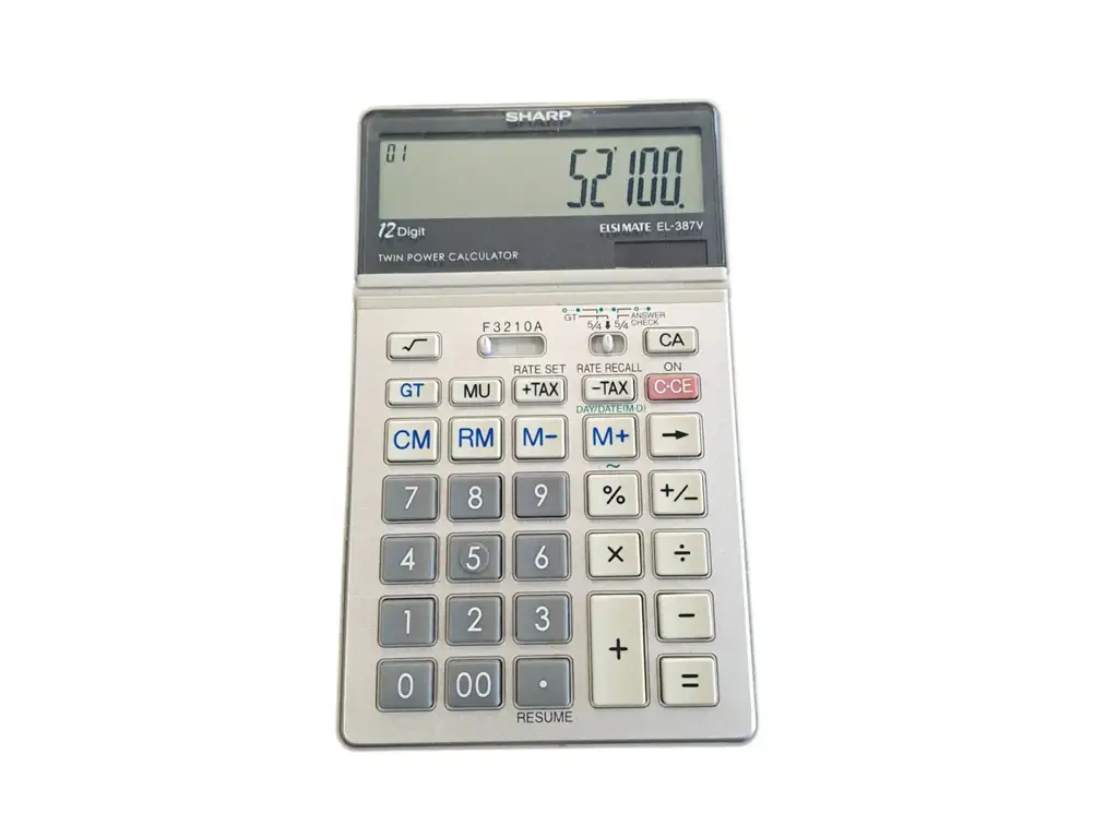 Sharp El-387V Multi-Function 12-Digit Desktop Calculator