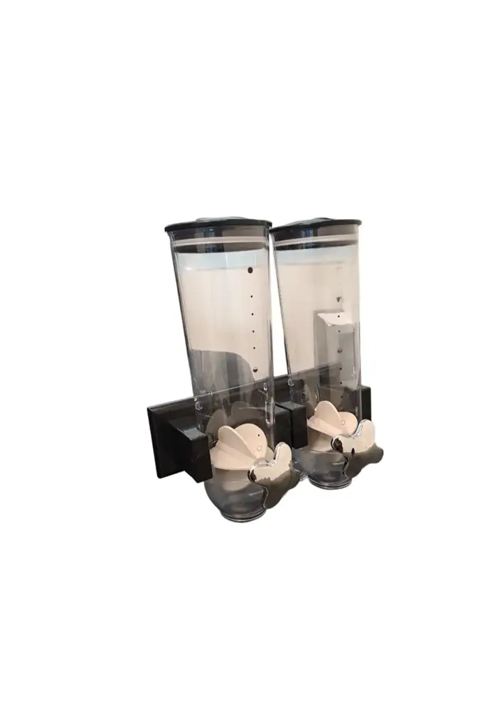 Double Cereal Dispenser Coffee Bean Dry Food Storage Container